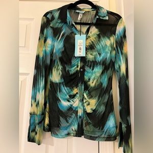 NWT.  Future Collective. Sheer Viscose Blouse. Size-Large.